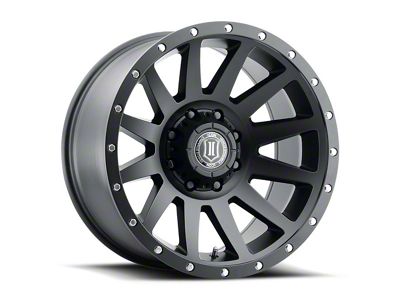 ICON Alloys Compression Satin Black 8-Lug Wheel; 20x10; -19mm Offset (08-10 F-250 Super Duty)