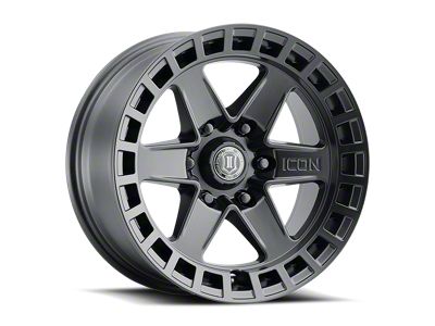 ICON Alloys Raider Satin Black 6-Lug Wheel; 17x8.5; 6mm Offset (15-20 F-150)