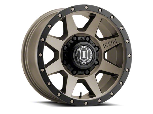 ICON Alloys Rebound HD Bronze 8-Lug Wheel; 18x9; 12mm Offset (15-19 Sierra 2500 HD)