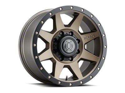 ICON Alloys Rebound Bronze 8-Lug Wheel; 20x9; 12mm Offset (15-19 Silverado 3500 HD SRW)