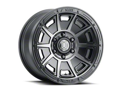 ICON Alloys Victory Smoked Satin Black 6-Lug Wheel; 17x8.5; 0mm Offset (19-24 Sierra 1500)