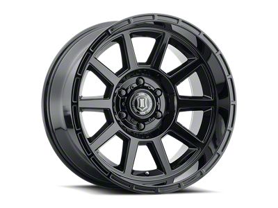 ICON Alloys Recoil Gloss Black 6-Lug Wheel; 20x10; -24mm Offset (19-25 Silverado 1500)