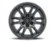 ICON Alloys Vector 6 Satin Black 6-Lug Wheel; 17x8.5; 0mm Offset (19-24 Silverado 1500)