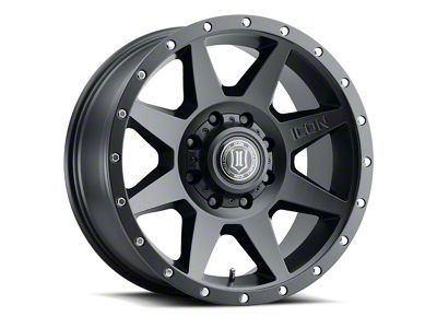 ICON Alloys Rebound Satin Black 8-Lug Wheel; 20x9; 6mm Offset (99-07 F-350 Super Duty SRW)