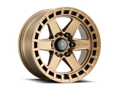 ICON Alloys Raider Satin Brass 6-Lug Wheel; 17x8.5; 0mm Offset (99-06 Sierra 1500)