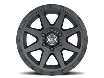ICON Alloys Rebound Double Black 6-Lug Wheel; 17x8.5; 25mm Offset (99-06 Sierra 1500)