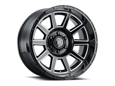 ICON Alloys Recoil Gloss Black Milled 6-Lug Wheel; 20x10; -24mm Offset (99-06 Silverado 1500)