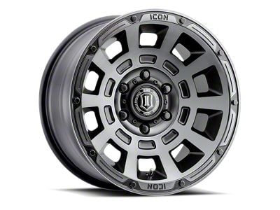 ICON Alloys Thrust Smoked Satin Black 6-Lug Wheel; 17x8.5; 0mm Offset (99-06 Silverado 1500)