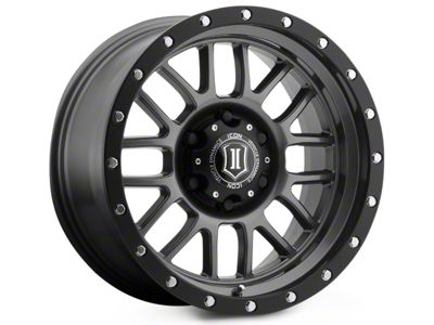 ICON Alloys Alpha Gunmetal 6-Lug Wheel; 17x8.5; 0mm Offset (23-24 Colorado)