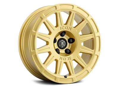 ICON Alloys Ricochet Gloss Gold 5-Lug Wheel; 17x8; 38mm Offset (87-90 Dakota)