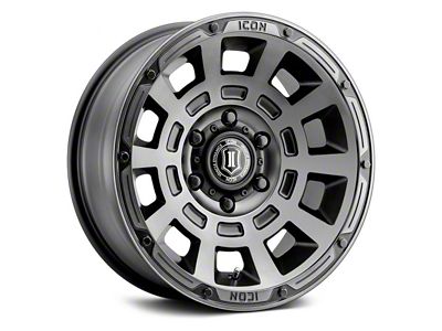 ICON Alloys Thrust Smoked Satin Black 5-Lug Wheel; 17x8.5; 0mm Offset (87-90 Dakota)