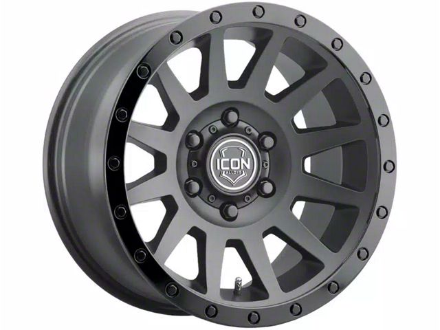 ICON Alloys Compression Double Black 6-Lug Wheel; 17x8.5; 6mm Offset (21-24 F-150)