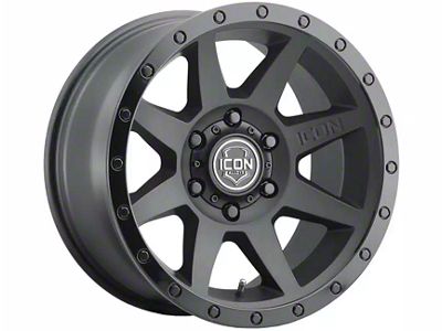 ICON Alloys Rebound Double Black 6-Lug Wheel; 17x8.5; 6mm Offset (21-25 F-150)
