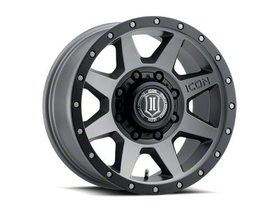 ICON Alloys Rebound HD Titanium 8-Lug Wheel; 17x8.5; 6mm Offset (17-22 F-350 Super Duty SRW)