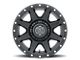 ICON Alloys Rebound HD Satin Black 8-Lug Wheel; 17x8.5; 13mm Offset (06-08 RAM 1500 Mega Cab)