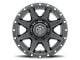 ICON Alloys Rebound Satin Black 8-Lug Wheel; 20x9; 12mm Offset (06-08 RAM 1500 Mega Cab)