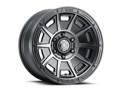 ICON Alloys Victory Smoked Satin Black 6-Lug Wheel; 17x8.5; 0mm Offset (19-23 Ranger)