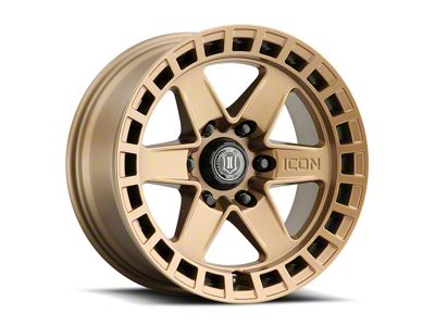 ICON Alloys Raider Satin Brass 6-Lug Wheel; 17x8.5; 0mm Offset (14-18 Sierra 1500)