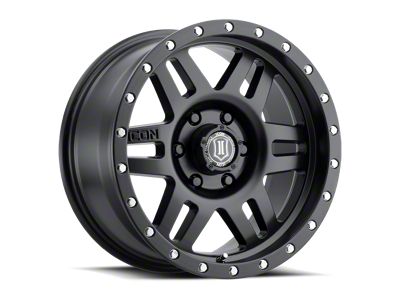 ICON Alloys Six Speed Satin Black 6-Lug Wheel; 17x8.5; 25mm Offset (21-24 Tahoe)
