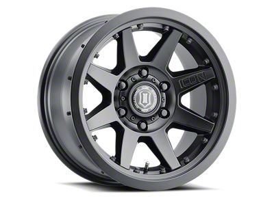 ICON Alloys Rebound Pro Satin Black 6-Lug Wheel; 17x8.5; 0mm Offset (15-20 Yukon)