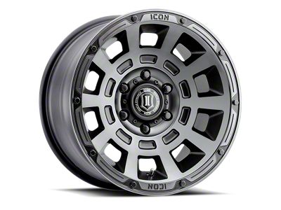 ICON Alloys Thrust Smoked Satin Black 6-Lug Wheel; 17x8.5; 0mm Offset (21-24 Yukon)