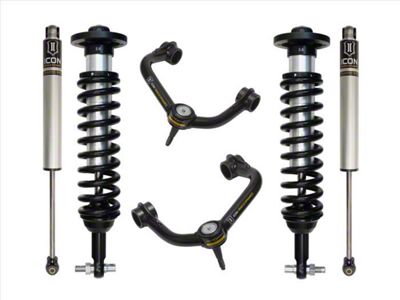 ICON Vehicle Dynamics 0 to 2.63-Inch Suspension Lift System with Tubular Upper Control Arms; Stage 2 (2014 4WD F-150 Excluding Raptor)