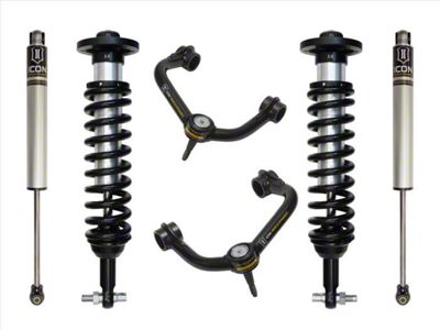 ICON Vehicle Dynamics 0 to 2.63-Inch Suspension Lift System with Tubular Upper Control Arms; Stage 2 (2014 2WD F-150)