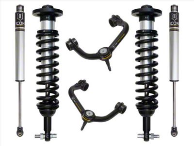 ICON Vehicle Dynamics 0 to 2.63-Inch Suspension Lift System with Tubular Upper Control Arms; Stage 2 (15-20 4WD F-150, Excluding Raptor)