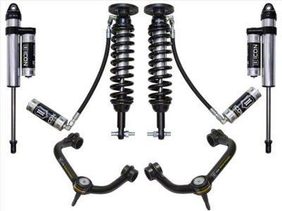 ICON Vehicle Dynamics 1.75 to 3-Inch Suspension Lift System with Tubular Upper Control Arms; Stage 4 (15-20 2WD F-150)