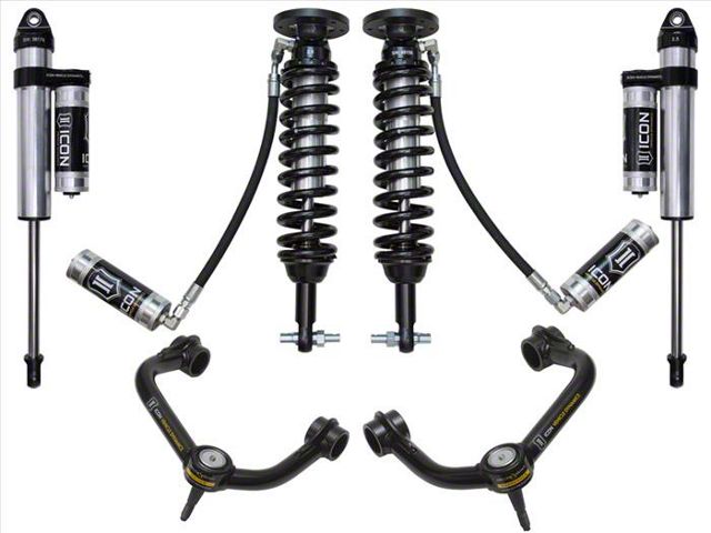 ICON Vehicle Dynamics 2 to 2.63-Inch Suspension Lift System with Tubular Upper Control Arms; Stage 4 (15-20 4WD F-150, Excluding Raptor)