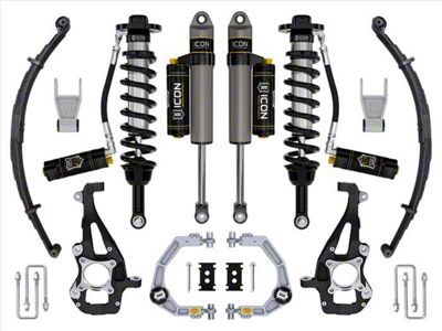 ICON Vehicle Dynamics 3.50 to 4.50-Inch Suspension Lift System with Billet Upper Control Arms and Leaf Pack; Stage 4 (21-25 4WD F-150 w/o CCD System & BlueCruise, Excluding Raptor)