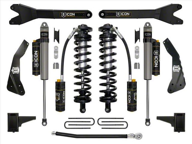 ICON Vehicle Dynamics 4.50 to 5.50-Inch Coil-Over Conversion System with Radius Arms; Stage 4 (11-16 4WD 6.7L Powerstroke F-350 Super Duty)