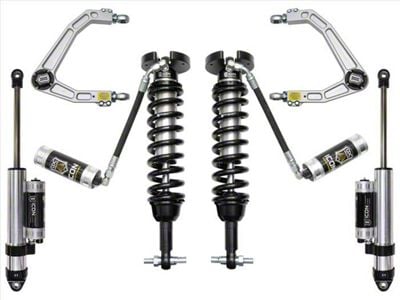 ICON Vehicle Dynamics 1.50 to 3.50-Inch Suspension Lift System with Billet Upper Control Arms; Stage 4 (19-24 Sierra 1500 w/o Adaptive Ride Control, Excluding 2.7L & AT4X)