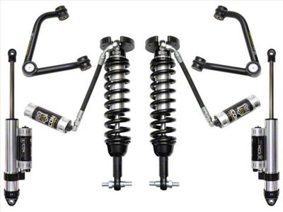 ICON Vehicle Dynamics 1.50 to 3.50-Inch Suspension Lift System with Tubular Upper Control Arms; Stage 4 (19-25 Sierra 1500 w/o Adaptive Ride Control, Excluding 2.7L & AT4X)