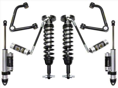 ICON Vehicle Dynamics 1.50 to 3.50-Inch Suspension Lift System with Tubular Upper Control Arms; Stage 4 (19-24 Sierra 1500 w/o Adaptive Ride Control, Excluding 2.7L & AT4X)