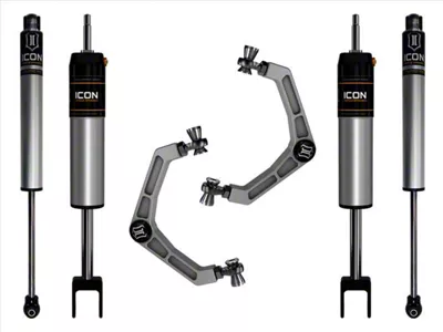 ICON Vehicle Dynamics 0 to 2-Inch Suspension Lift System with Billet Upper Control Arms; Stage 1 (20-23 Sierra 2500 HD)