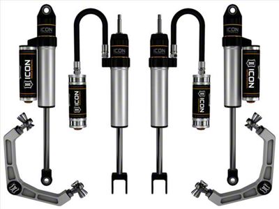 ICON Vehicle Dynamics 0 to 2-Inch Suspension Lift System with Billet Upper Control Arms; Stage 2 (20-24 Sierra 2500 HD)