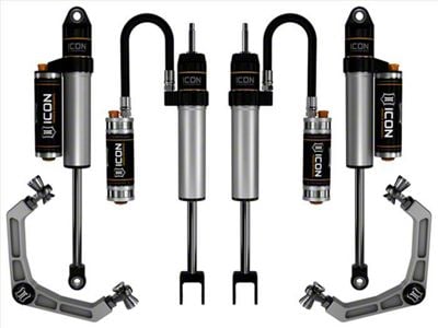 ICON Vehicle Dynamics 0 to 2-Inch Suspension Lift System with Billet Upper Control Arms; Stage 3 (20-23 Sierra 2500 HD)