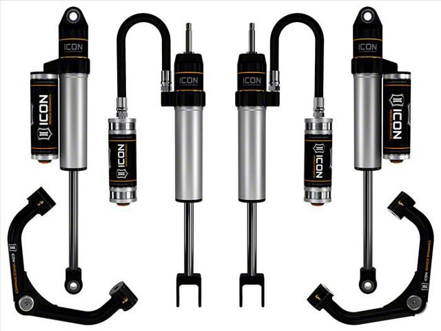 ICON Vehicle Dynamics 0 to 2-Inch Suspension Lift System with Tubular Upper Control Arms; Stage 2 (20-24 Sierra 2500 HD)