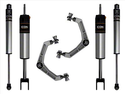 ICON Vehicle Dynamics 0 to 2-Inch Suspension Lift System with Billet Upper Control Arms; Stage 1 (20-24 Sierra 3500 HD)