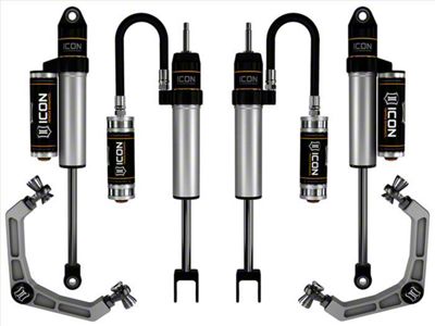 ICON Vehicle Dynamics 0 to 2-Inch Suspension Lift System with Billet Upper Control Arms; Stage 2 (20-24 Sierra 3500 HD)