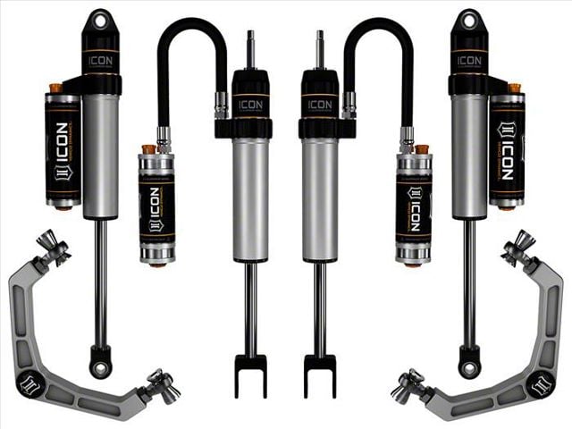 ICON Vehicle Dynamics 0 to 2-Inch Suspension Lift System with Billet Upper Control Arms; Stage 3 (20-24 Sierra 3500 HD)