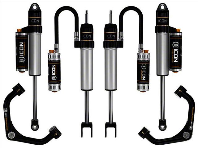 ICON Vehicle Dynamics 0 to 2-Inch Suspension Lift System with Tubular Upper Control Arms; Stage 3 (20-24 Silverado 2500 HD)