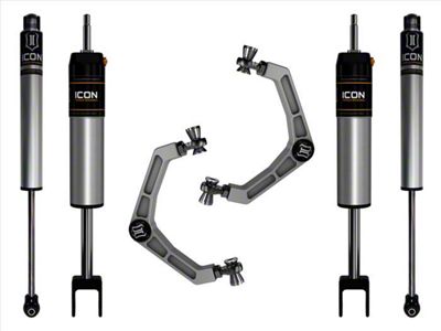 ICON Vehicle Dynamics 0 to 2-Inch Suspension Lift System with Billet Upper Control Arms; Stage 1 (20-25 Silverado 3500 HD)
