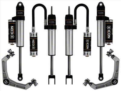 ICON Vehicle Dynamics 0 to 2-Inch Suspension Lift System with Billet Upper Control Arms; Stage 2 (20-25 Silverado 3500 HD)