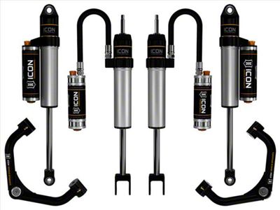 ICON Vehicle Dynamics 0 to 2-Inch Suspension Lift System with Tubular Upper Control Arms; Stage 3 (20-24 Silverado 3500 HD)