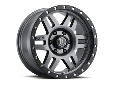 ICON Alloys Six Speed Gunmetal 6-Lug Wheel; 17x8.5; 6mm Offset (21-25 F-150)