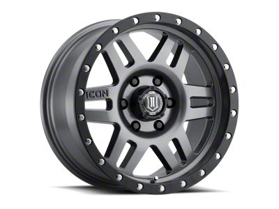 ICON Alloys Six Speed Gunmetal 6-Lug Wheel; 17x8.5; 6mm Offset (21-24 F-150)