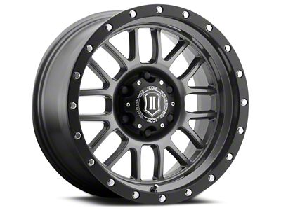 ICON Alloys Alpha Gunmetal 6-Lug Wheel; 17x8.5; 0mm Offset (19-25 Sierra 1500)