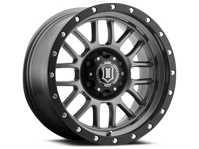 ICON Alloys Alpha Gunmetal 6-Lug Wheel; 17x8.5; 0mm Offset (19-24 Sierra 1500)